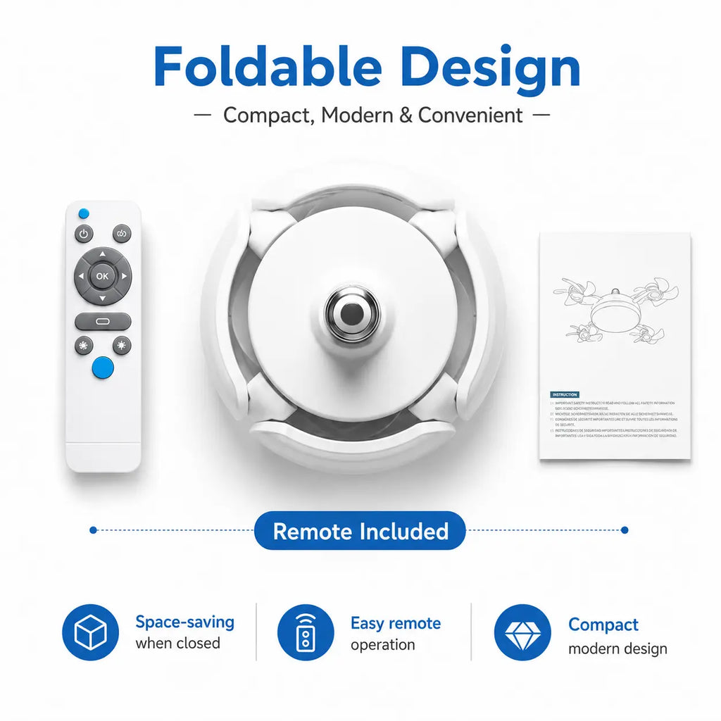 Transform Your Space with the Ultimate Ceiling Fan Light: Remote-Controlled, 19.69 Inch LED Design with 4 Adjustable Fan Heads for Effortless Airflow and Brightness in Any Room
