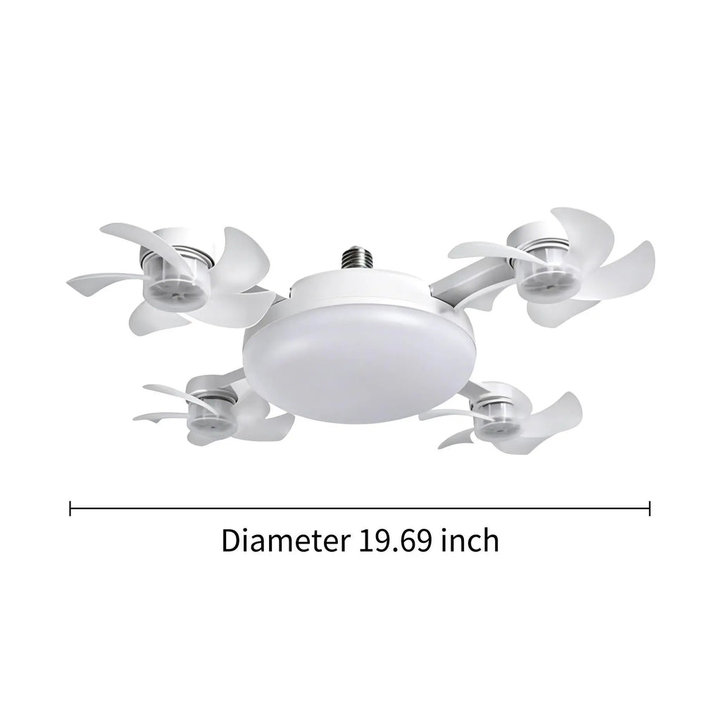 MREGB 2026 New E27 Socket Ceiling Fan Light - 2-In-1 Silent LED Fan with Remote Control, Energy-Saving Cooling & Lighting Combo for Home Bedroom Summervibes☀️