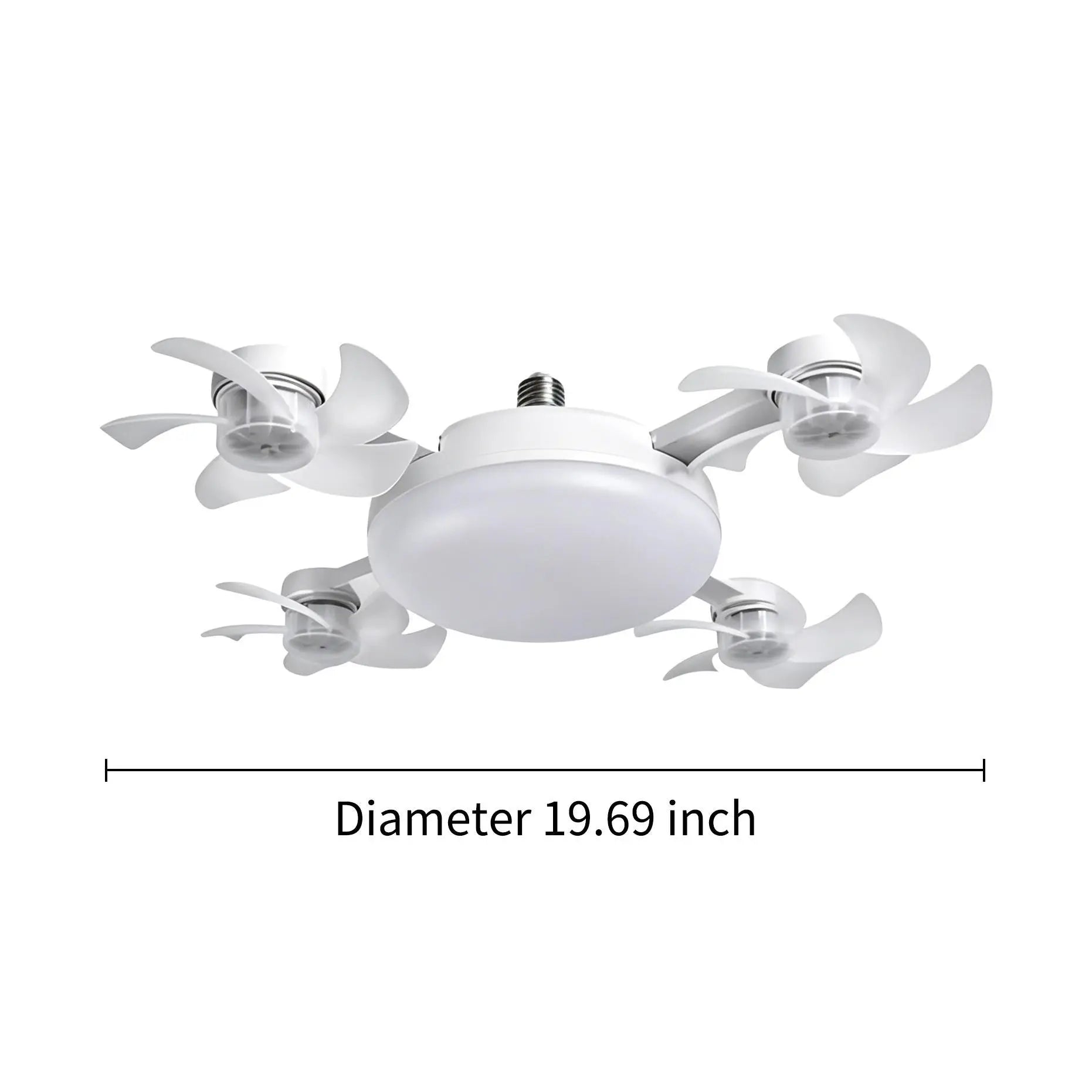 MREGB 2026 New E27 Socket Ceiling Fan Light - 2-In-1 Silent LED Fan with Remote Control, Energy-Saving Cooling & Lighting Combo for Home Bedroom Summervibes☀️