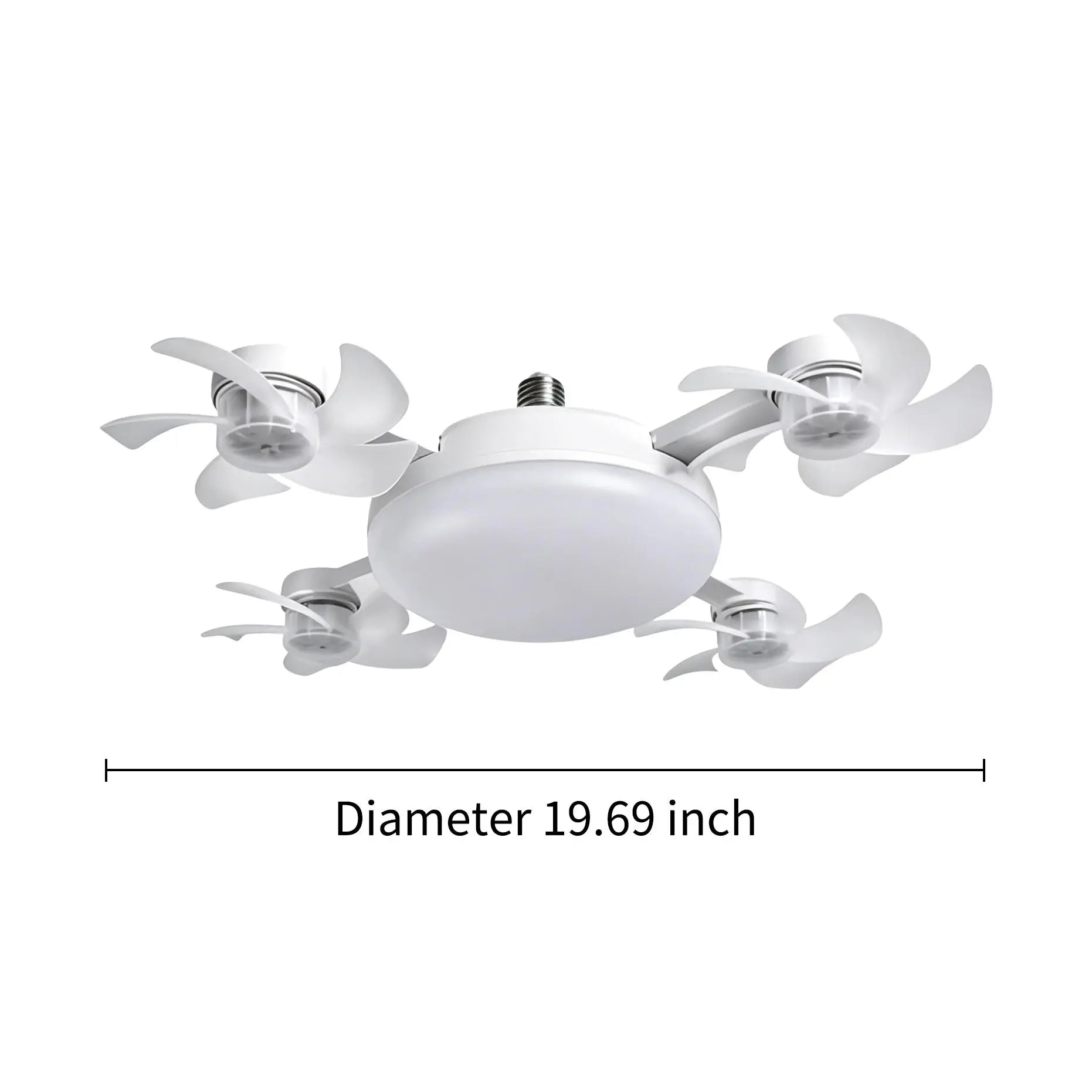 MREGB 2026 New E27 Socket Ceiling Fan Light - 2-In-1 Silent LED Fan with Remote Control, Energy-Saving Cooling & Lighting Combo for Home Bedroom Summervibes☀️