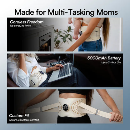 INIA PULSE 1064Nm Red Light Belt | All-In-One Postpartum Sculptor: Fade Stretch Marks & Tighten "Mommy Pooch" | 1064Nm Deep-Nir & EMS Abdominal Repair Belt,Summer Beauty Gift Ideas