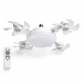 Transform Your Space with the Ultimate Ceiling Fan Light: Remote-Controlled, 19.69 Inch LED Design with 4 Adjustable Fan Heads for Effortless Airflow and Brightness in Any Room